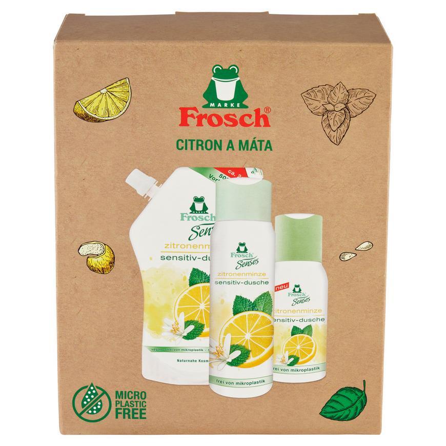 Súprava darčeková Frosch, citrón a mäta, 50 ml + 300 ml + 500 ml