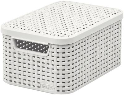 Košík s vekom Curver® STYLE2 LID S, krémový, s vekom, 29x20x14 cm